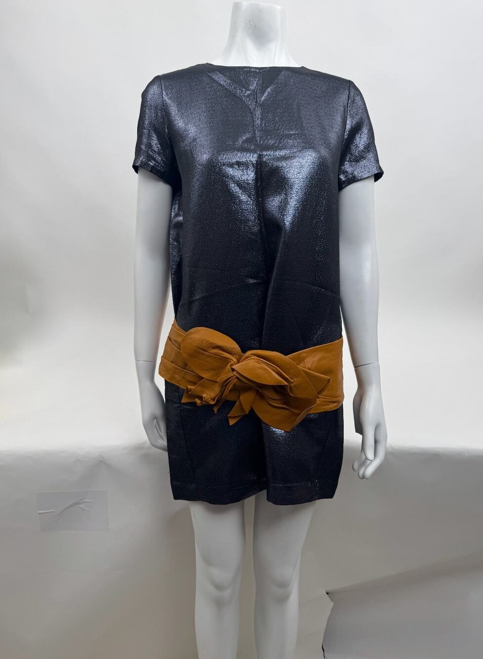 Marc Jacobs Collection Runway Cognac Leather Oversized Bow Obi Belt Size L